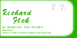 richard flek business card